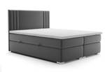 Boxspringbett MORI Grau - Breite: 200 cm - H4