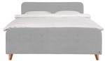 Nordic Box Boxspringbett TSV Silber / Grau - Silbergrau - Breite: 162 cm - H3