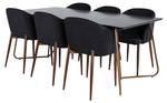 Essgruppe Pippi 25 (7-teilig) Schwarz - Massivholz - 90 x 75 x 190 cm