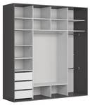 Kleiderschrank Flex Braun - Holzwerkstoff - 221 x 240 x 66 cm