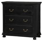 Commode CESENA COD93 3D Noir - Bois massif - Bois/Imitation - 93 x 84 x 39 cm