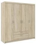 FURNIX Kleiderschrank Eliza 4D Sonoma Eiche Hell Dekor - Eiche Sonoma Dekor