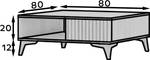 Couchtisch Seewen Braun - Holzwerkstoff - 80 x 35 x 80 cm