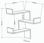 Eckregal Luska Weiß - Holzwerkstoff - 60 x 90 x 60 cm