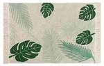Baumwollteppich mit tropischem Grün - Naturfaser - Textil - 140 x 200 x 200 cm