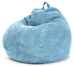 Pouf "Scoop" 90x110cm - velours côtelé Bleu clair