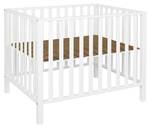 Parc Playard Cubic Blanc - Bois manufacturé - 78 x 80 x 97 cm