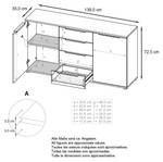 Linio V1 Sideboard Eiche Dekor - Weiß