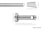 Gardinenstange Molis 1 lfg. Grau - Breite: 380 cm