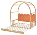 Hausbett WEI AGB17 Braun - Holzwerkstoff - Massivholz - 151 x 170 x 210 cm