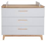 Set de chambre bébé Caro 3 pcs Gris - Bois manufacturé