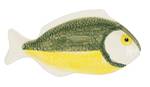 Assiette Poisson Vert - Céramique - 14 x 2 x 29 cm