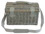 Panier de pique-nique Folldal Beige - Gris - Mauve - Bois massif - Bois/Imitation - 40 x 25 x 28 cm