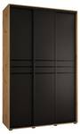 ARMOIRE À PORTES COULISSANTES DAVOS 10 Noir - Imitation chêne - Largeur : 150 cm