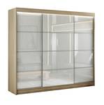 Kleiderschrank PEKA3 Eiche Sonoma Dekor - Weiß - Breite: 250 cm