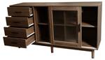 Sideboard Eurynom Ⅲ Braun - Holzwerkstoff - Metall - Massivholz - Holzart/Dekor - 40 x 75 x 140 cm