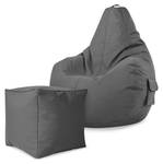 Gaming Sitzsack + Hocker "Cozy+Cube" Steingrau