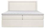 Premium Boxspringbett Jodan Stoff Megan Ecru - Breite: 202 cm