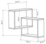 Étagère murale Dcarrett Marron - Bois manufacturé - 60 x 68 x 68 cm