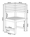 Gartenstuhl TREIA Braun - Massivholz - 50 x 92 x 50 cm