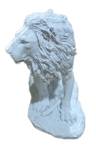 Skulptur L枚we Wei脽 Marmoroptik