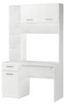 Bureau ordinateur Crossline blanc Blanc - Bois manufacturé - 120 x 201 x 59 cm