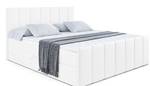 Boxspringbett MOETI-Z Hochglanz Weiß - Breite: 120 cm - H3