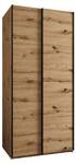 Armoire Lux 1 Noir - Imitation chêne - Largeur : 110 cm