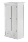 Armoire Halifax 7 Blanc - En partie en bois massif - 110 x 190 x 55 cm