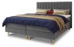 Boxspringbett Gold Grau - Breite: 186 cm