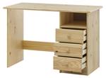 Schreibtisch Ironwood Braun - Massivholz - 110 x 73 x 54 cm