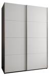 Armoire Lux 1 Noir - Argenté - Blanc - Largeur : 180 cm