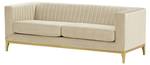 Dreisitzer-Sofa Slender Wood Creme