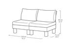 Loungeset Elements Grau - Kunststoff - 74 x 80 x 200 cm