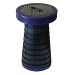 Telescopic Stool - ausziehbarer Stuhl Schwarz - Textil - 25 x 8 x 25 cm