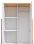 Kleiderschrank „Malia“ Weiß Weiß - Holz teilmassiv - 70 x 187 x 50 cm