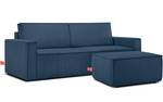 NAPI  Sofa 3 Sitzer Nachtblau - Breite: 228 cm