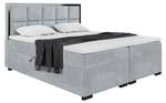 Boxspringbett Dani Black Hellgrau - 180 x 234 cm - H4