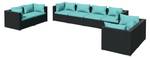 Garten-Lounge-Set (8-teilig) 3013635-17 Schwarz - Blau - Pastellblau