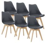 Lot de 6 Chaises Fläten Salle à Manger Gris