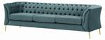 Dreisitzer-Sofa Chesterfield Modern Blau