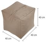 Sitzsack-Hocker Pouf "Cube" 40x40x40cm Taupe