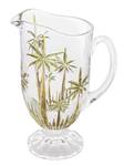 Handbemalter Krug Palmtree aus Kristall Glas - 15 x 25 x 25 cm