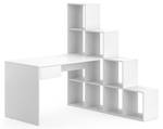 Schreibtisch „Sarah“ Weiß Weiß - Holz teilmassiv - 139 x 143 x 142 cm