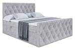 ALTDECOR Boxspringbett mit Topper - AMAY Schiefergrau - Breite: 200 cm - H4