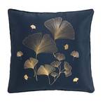 Coussin déco Bloomy noir Bleu - Textile - 40 x 40 x 40 cm