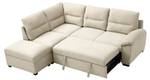 Schlafsofa TOLMINA Beige - Textil - 208 x 95 x 240 cm