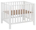 Parc pour bébé Mila Blanc - Bois manufacturé - 78 x 80 x 97 cm