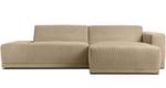 Rechts Ecksofa MUDI Beige - Armlehne davorstehend rechts - Ecke davorstehend rechts - Ottomane davorstehend rechts