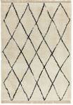 Tapis style berbère à franges DIKO Beige - 160 x 230 cm